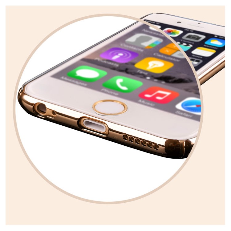 DEVIA Crystal Plating PC Hard Cover for iPhone 6 6s - Beautiful Flowers and Butterflies / Gold-4