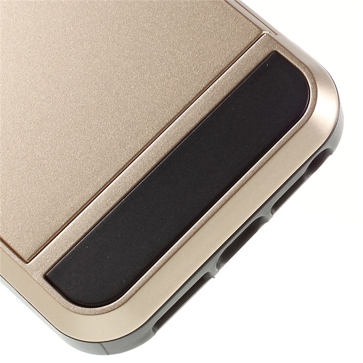 Slide Card Slot Plastic + TPU Protective Case for iPhone SE 5s 5 - Champagne-5