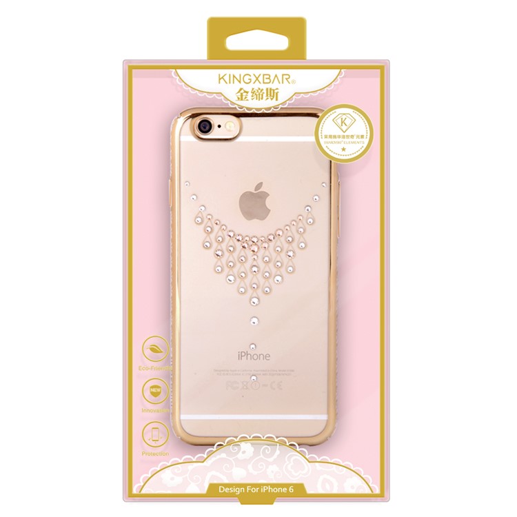 KINGXBAR Swarovski Plated Hard Phone Case for iPhone 6s Plus / 6 Plus - Shiny Necklace-8