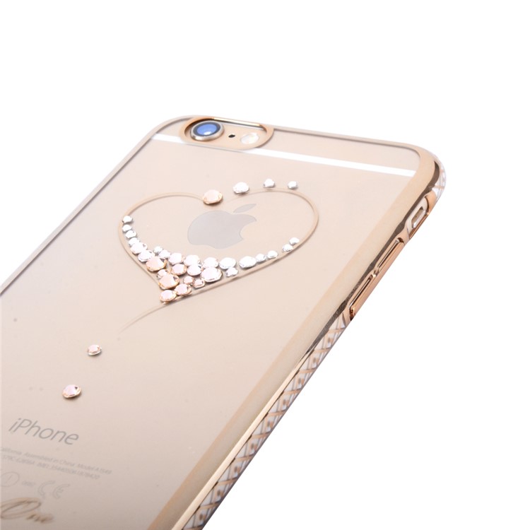 KINGXBAR Swarovski Plated Hard Cover Case for iPhone 6s Plus / 6 Plus - Loving Heart-2