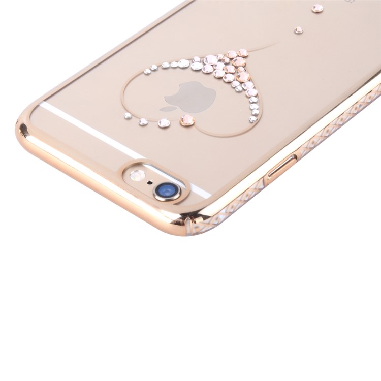 KINGXBAR Swarovski Plated Hard Cover Case for iPhone 6s Plus / 6 Plus - Loving Heart-3
