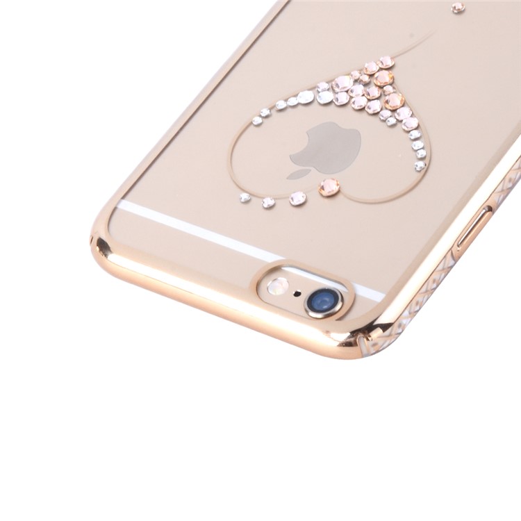 KINGXBAR Swarovski Plated Hard Cover Case for iPhone 6s Plus / 6 Plus - Loving Heart-4