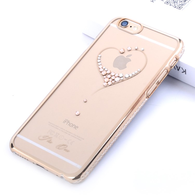 KINGXBAR Swarovski Plated Hard Cover Case for iPhone 6s Plus / 6 Plus - Loving Heart-6