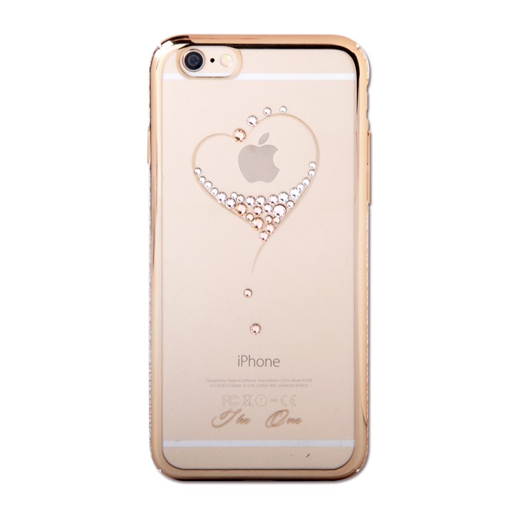 KINGXBAR Swarovski Diamant Plaqué Coque Rigide Pour Iphone 6s 6 - Coeur Aimant-1