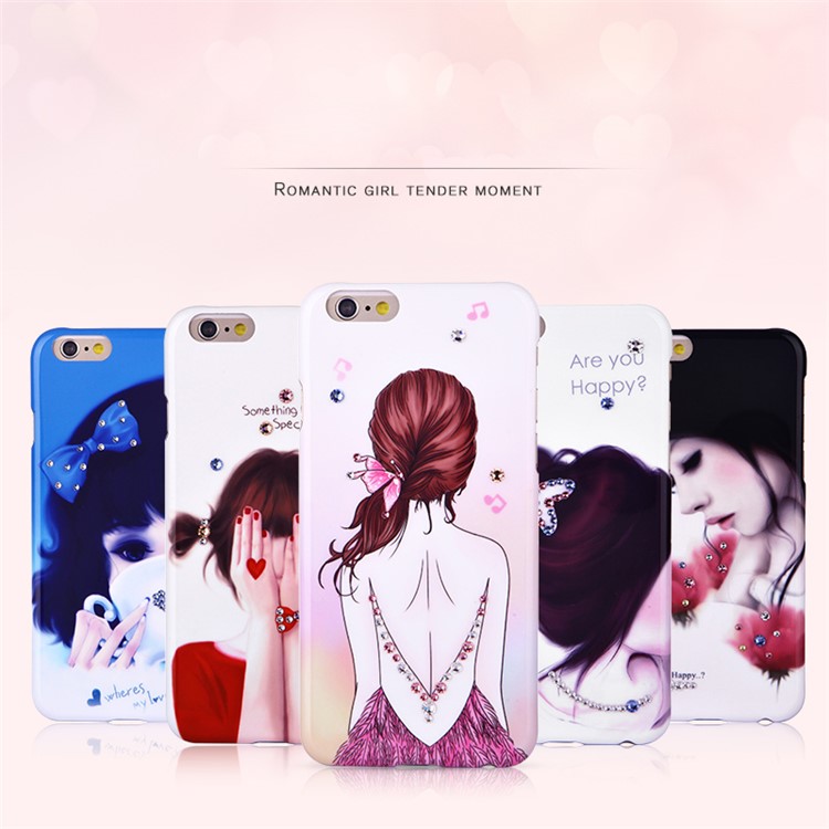 KINGXBAR Swarovski Romantic Girl Plastic Cover Case for iPhone 6s / 6 - Sexy High-heeled Shoe-2