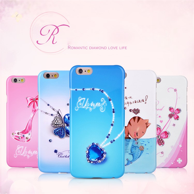 KINGXBAR Swarovski Romantic Girl Plastic Cover Case for iPhone 6s / 6 - Sexy High-heeled Shoe-3
