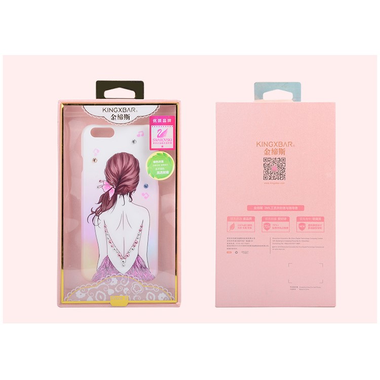 KINGXBAR Swarovski Romantic Girl Plastic Cover Case for iPhone 6s / 6 - Sexy High-heeled Shoe-4