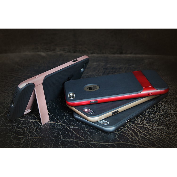 ROCK Royce Series Dual Guard PC + TPU Hybrid Cover for iPhone 6s 6 - Gold-4