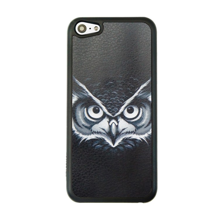 Patterned Plastic Phone Case for iPhone 5c - Owl-1