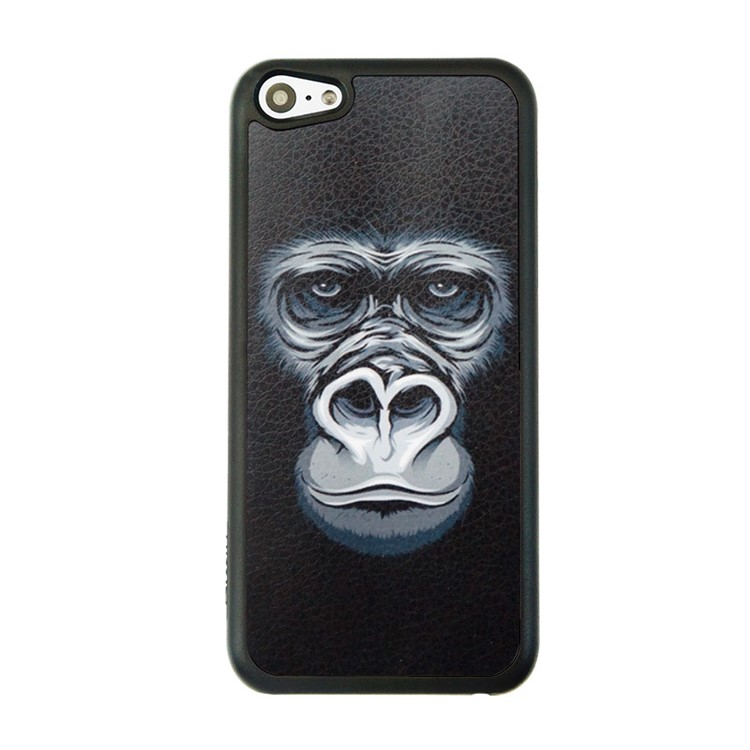 Patterned PC Hard Phone Case for iPhone 5c - Gorilla-1