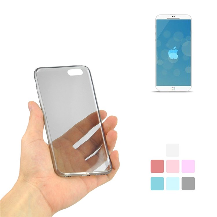 0.45mm Slim Crystal Flexible TPU Case for iPhone 6 Plus / 6s Plus 5.5 inch - Grey-4
