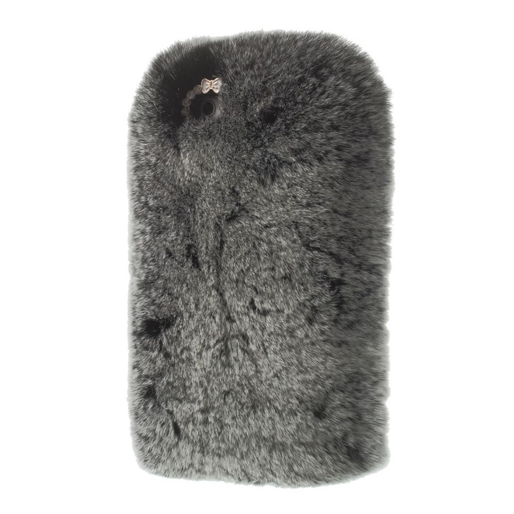 Warm Rabbit Fur PC Hard Case for iPhone 6s / 6 4.7-inch - Grey-3