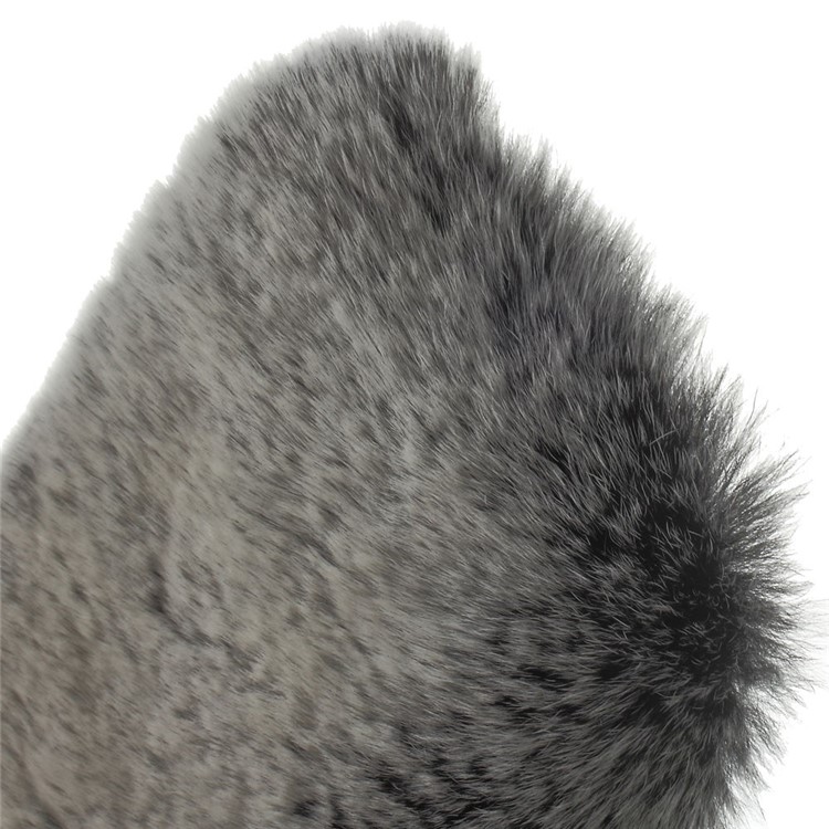 Warm Rabbit Fur PC Hard Case for iPhone 6s / 6 4.7-inch - Grey-5