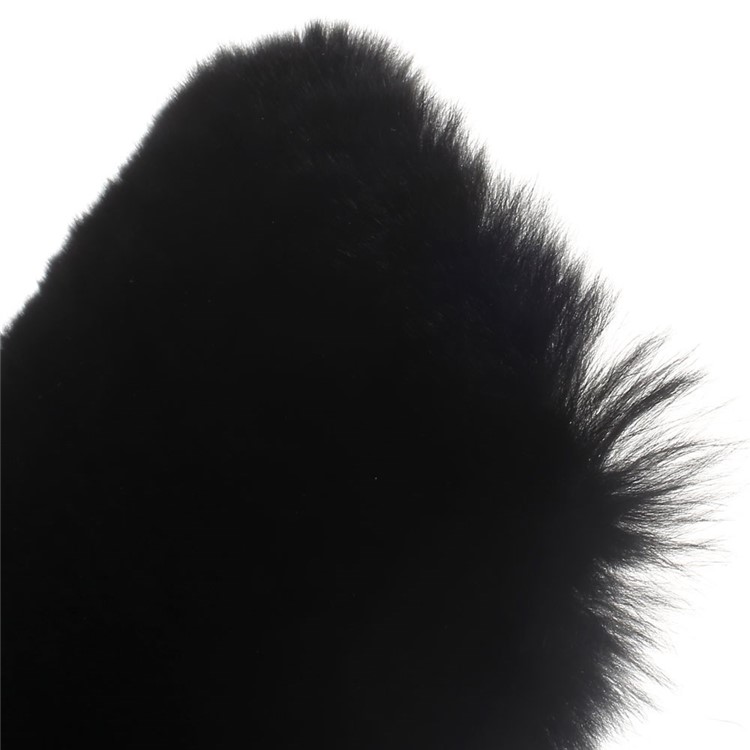 Winter Warmer Rabbit Fur Lady TPU Case for iPhone 6s / 6 - Black-7