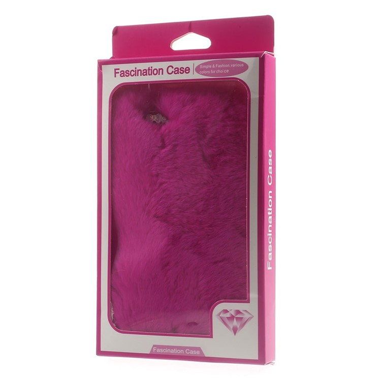 Winter Warmer Rabbit Fur Lady Cover for iPhone 6s / 6 - Rose-8
