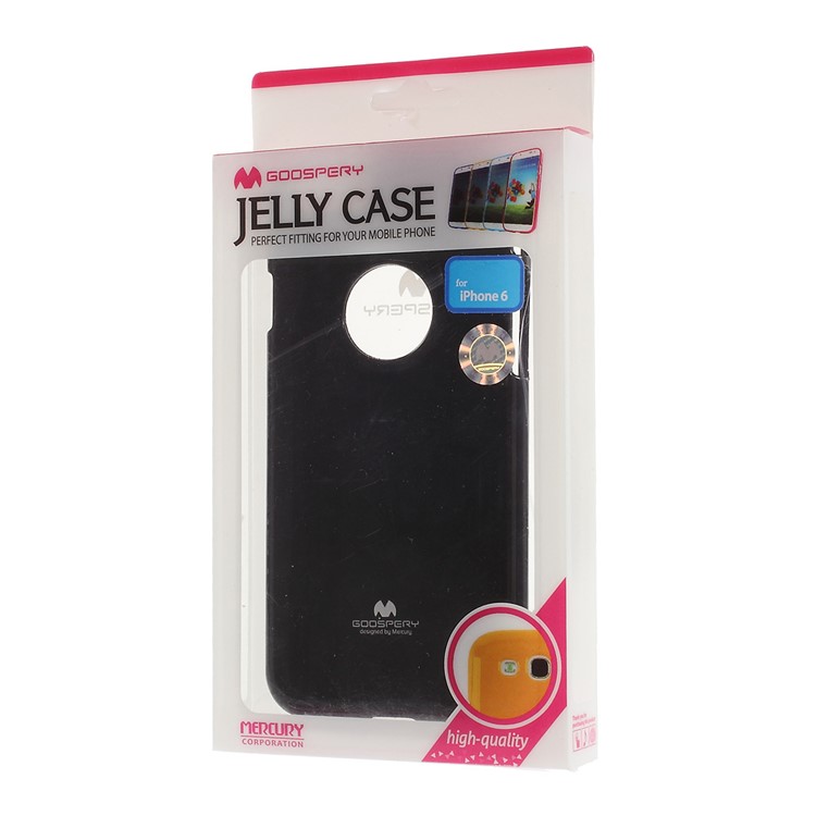 Mercury GOOSPERY Glitter Powder Jelly TPU Case for iPhone 6 Plus / 6s Plus - Black-6
