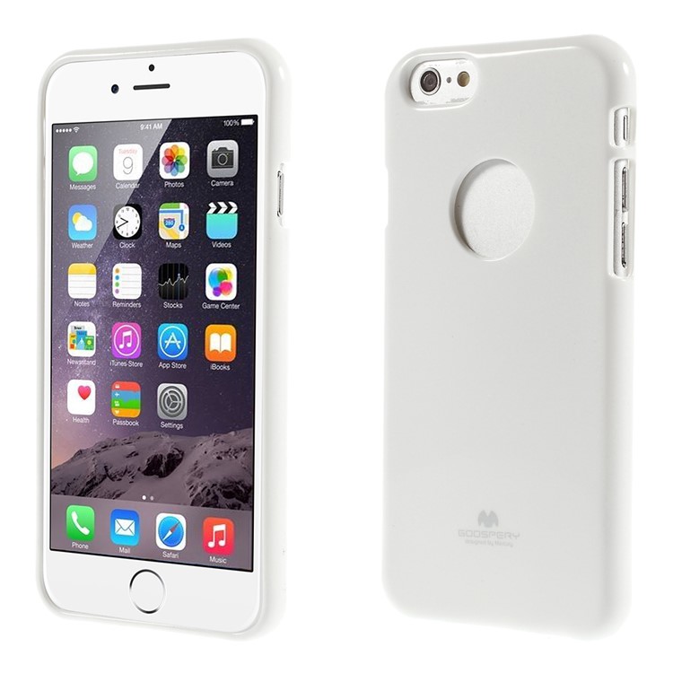 Mercury GOOSPERY Glitter Powder Jelly TPU Cover for iPhone 6 Plus / 6s Plus - White-1