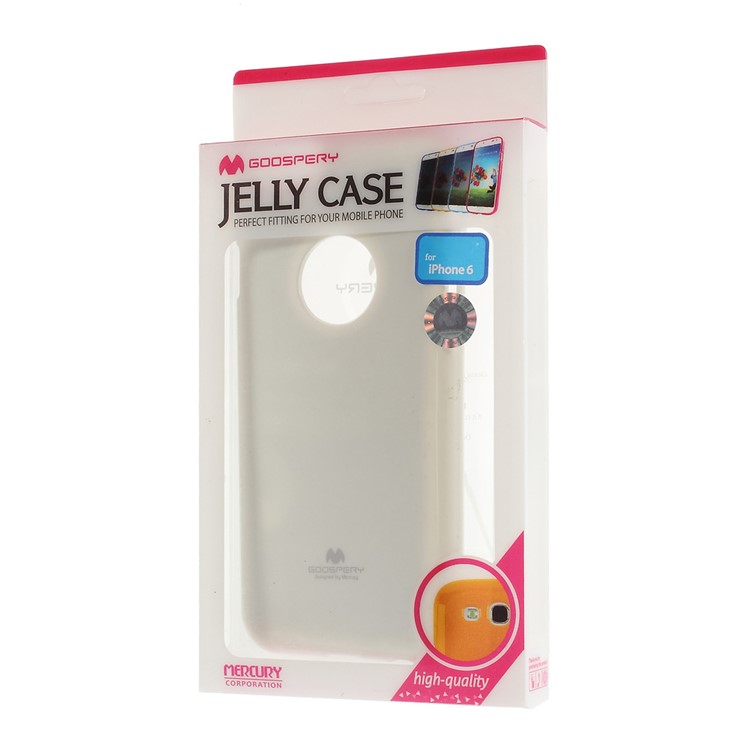 Mercury GOOSPERY Glitter Powder Jelly TPU Cover for iPhone 6 Plus / 6s Plus - White-6