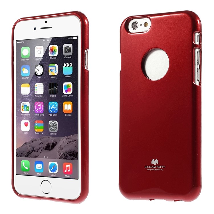 Mercury GOOSPERY Glitter Powder TPU Skin Case for iPhone 6 Plus / 6s Plus - Red-1