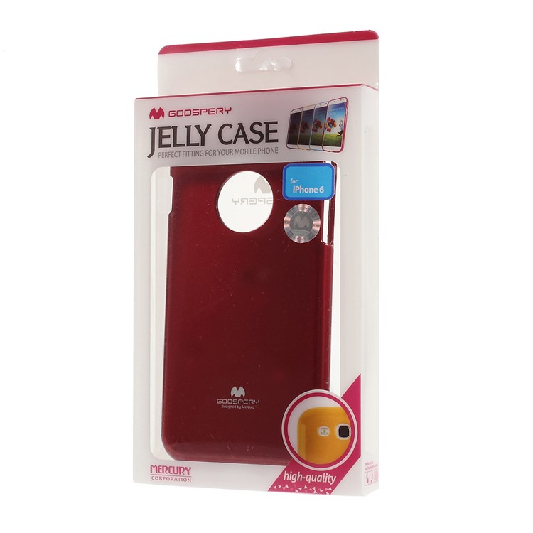 Mercury GOOSPERY Glitter Powder TPU Skin Case for iPhone 6 Plus / 6s Plus - Red-6