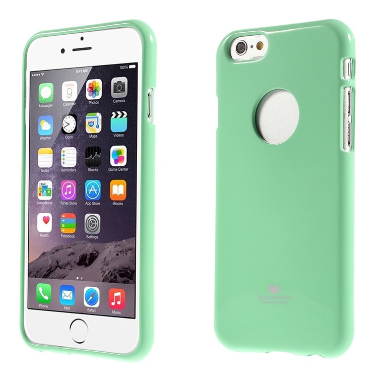 Mercury GOOSPERY Glitter Powder TPU Case Shell for iPhone 6 Plus / 6s Plus - Cyan-1