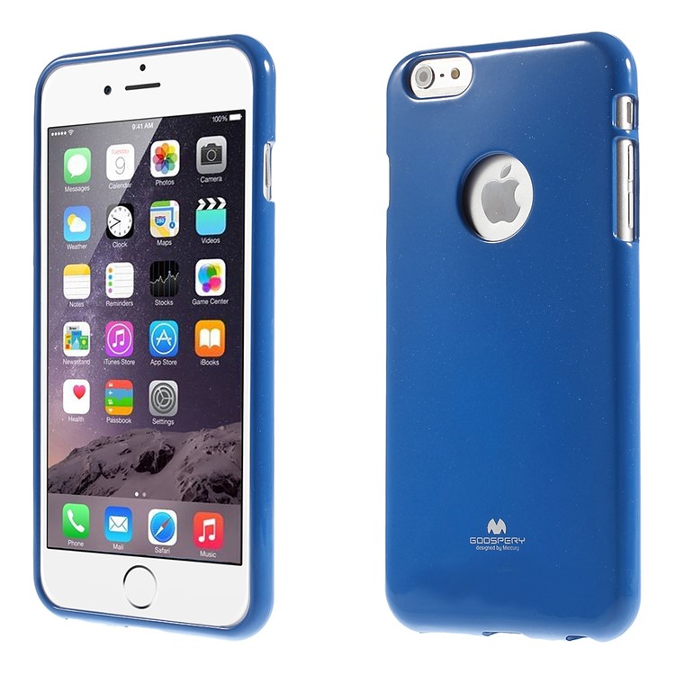 Mercury GOOSPERY Glitter Powder Jelly TPU Shell for iPhone 6 Plus / 6s Plus - Dark Blue-1