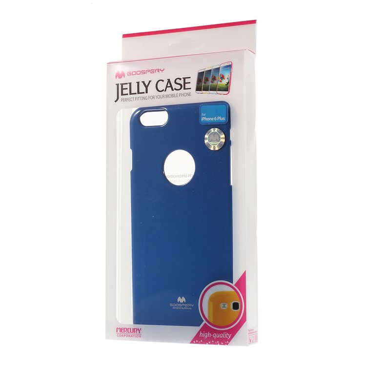 Mercury GOOSPERY Glitter Powder Jelly TPU Shell for iPhone 6 Plus / 6s Plus - Dark Blue-6