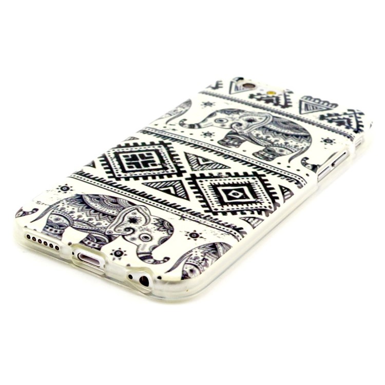 Elephant & Geometric Pattern TPU Gel Case for iPhone 6s / 6-2
