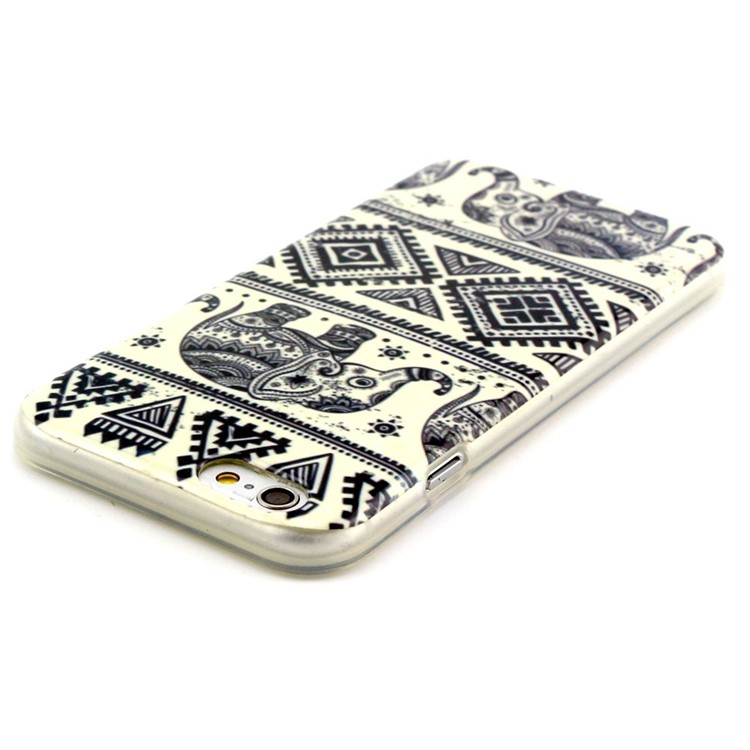 Elephant & Geometric Pattern TPU Gel Case for iPhone 6s / 6-3