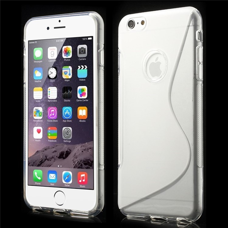 S-line Pattern Soft TPU Case for iPhone 6s Plus / 6 Plus 5.5 inch - Transparent-1