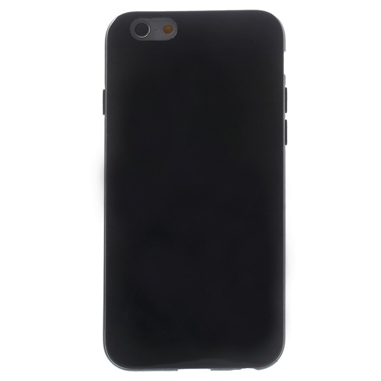 Solid Color Glossy TPU Gel Case for iphone 6 / 6s - Black-2