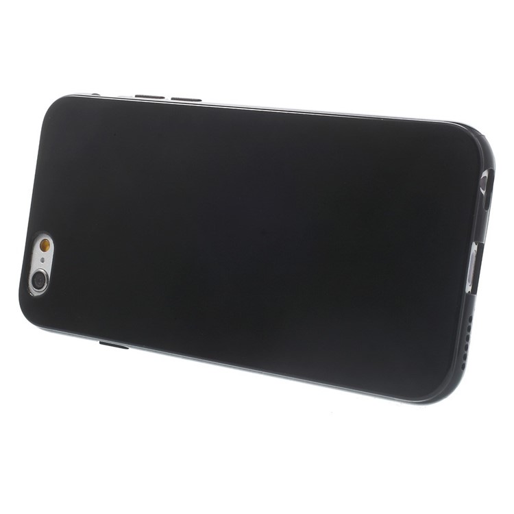 Solid Color Glossy TPU Gel Case for iphone 6 / 6s - Black-3