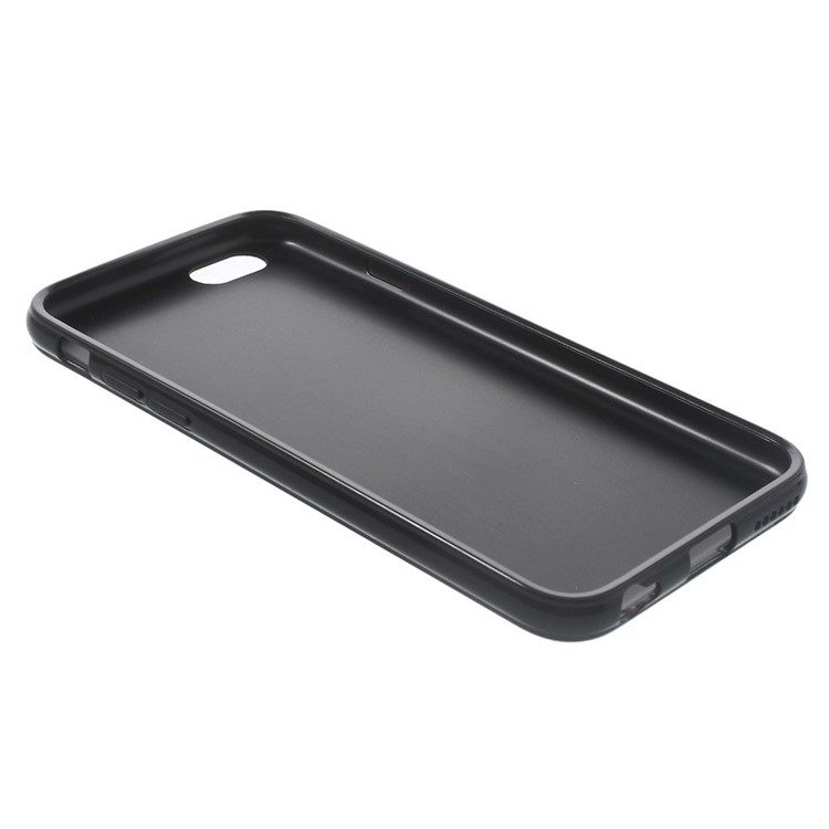 Solid Color Glossy TPU Gel Case for iphone 6 / 6s - Black-4