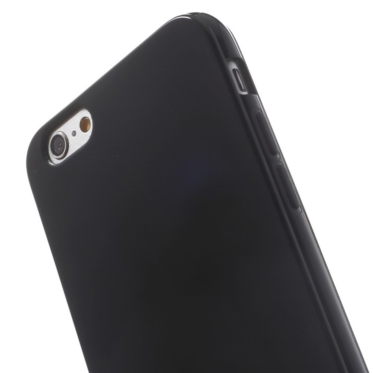 Solid Color Glossy TPU Gel Case for iphone 6 / 6s - Black-6