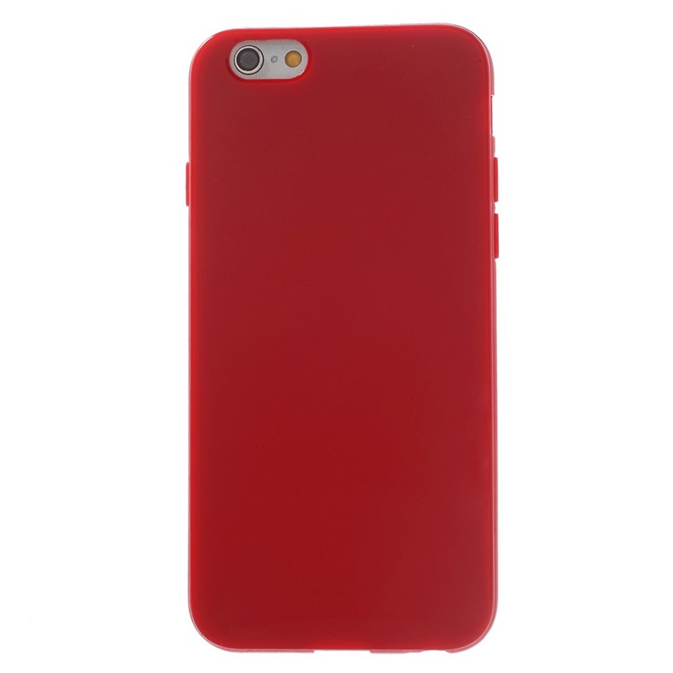 Solid Color Glossy TPU Gel Cover for iphone 6 / 6s - Red-2