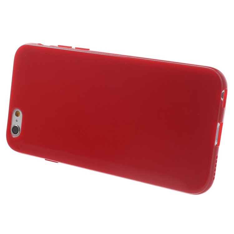 Solid Color Glossy TPU Gel Cover for iphone 6 / 6s - Red-3