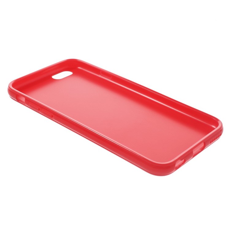 Solid Color Glossy TPU Gel Cover for iphone 6 / 6s - Red-4