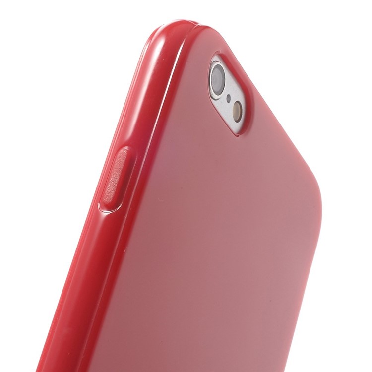 Solid Color Glossy TPU Gel Cover for iphone 6 / 6s - Red-7