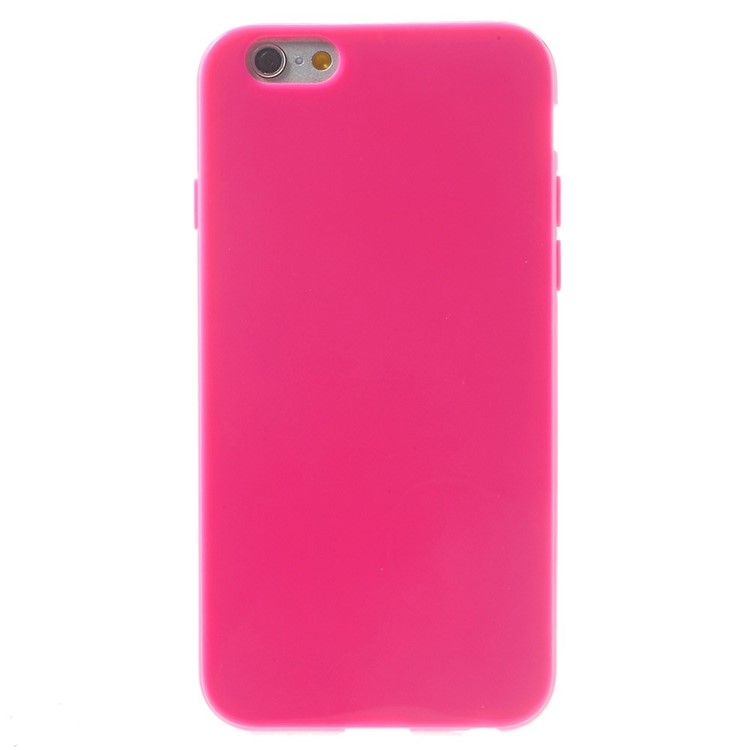 Solid Color Glossy TPU Gel Cover for iphone 6 / 6s - Rose-2