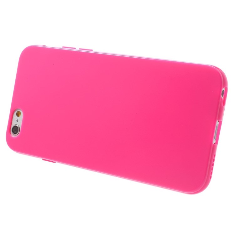 Solid Color Glossy TPU Gel Cover for iphone 6 / 6s - Rose-3
