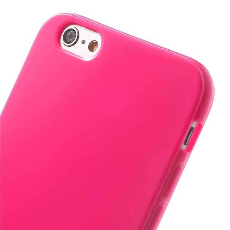 Solid Color Glossy TPU Gel Cover for iphone 6 / 6s - Rose-6