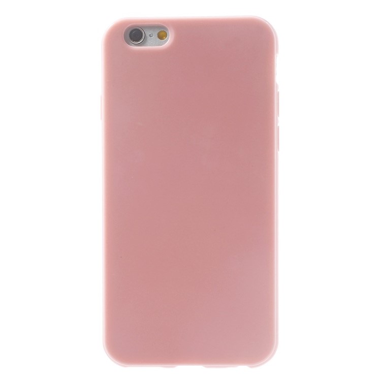 Solid Color Glossy TPU Gel Skin Shell for iphone 6 / 6s - Pink-2