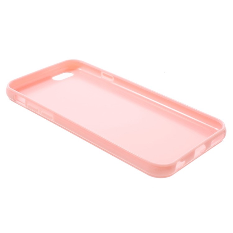 Solid Color Glossy TPU Gel Skin Shell for iphone 6 / 6s - Pink-4