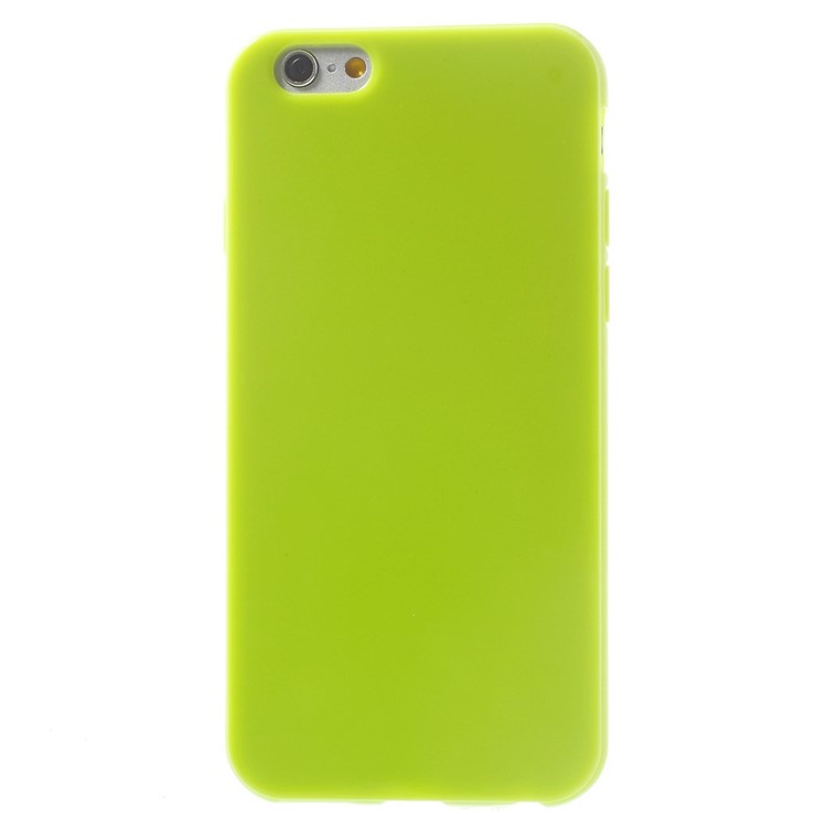 Solid Color Glossy TPU Gel Skin Cover for iphone 6 / 6s - Green-2