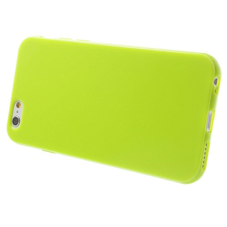 Solid Color Glossy TPU Gel Skin Cover for iphone 6 / 6s - Green-3