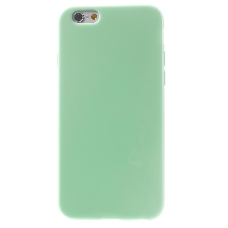 Solid Color Glossy TPU Gel Case for iphone 6 / 6s - Cyan-2