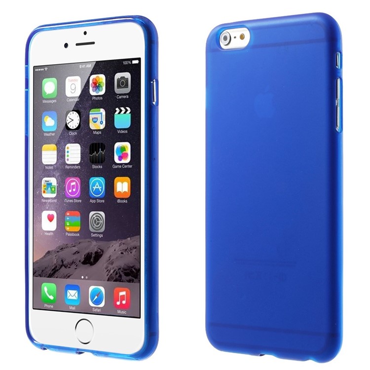 Protective Matte TPU Case for iPhone 6 Plus / 6s Plus - Blue-1