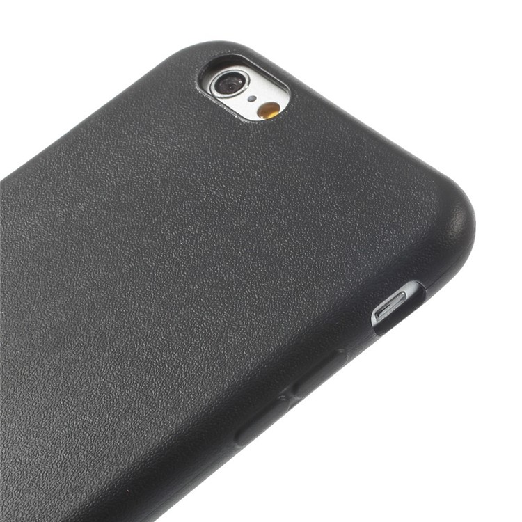Textured Skin Soft TPU Gel Case Cover for iPhone 6s 6 - Black-3