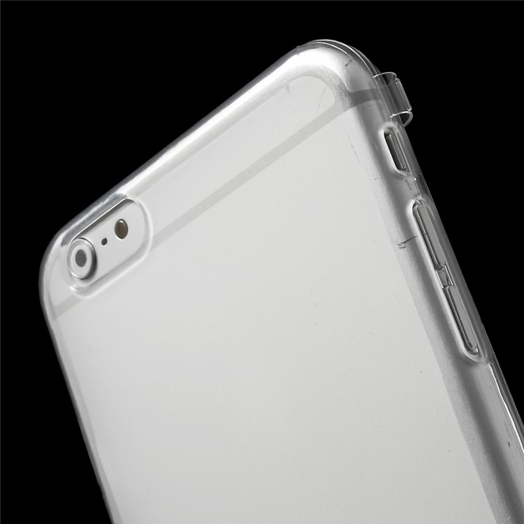 TPU Folio Flip Glossy Case for iPhone 6 Plus - Transparent-5