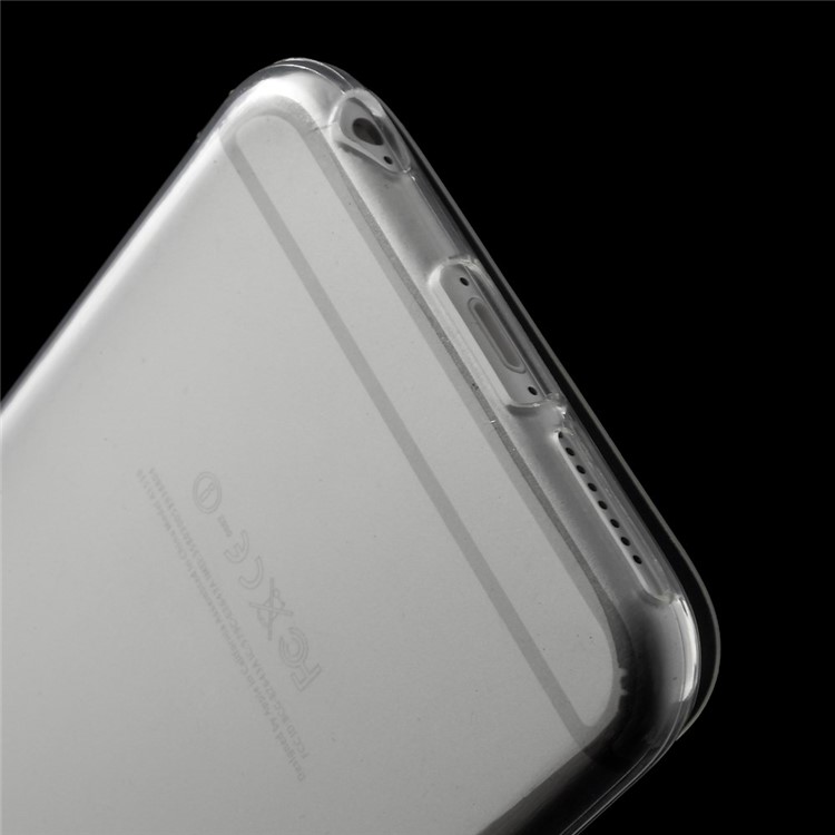 TPU Folio Flip Glossy Case for iPhone 6 Plus - Transparent-6